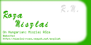 roza miszlai business card