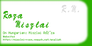 roza miszlai business card